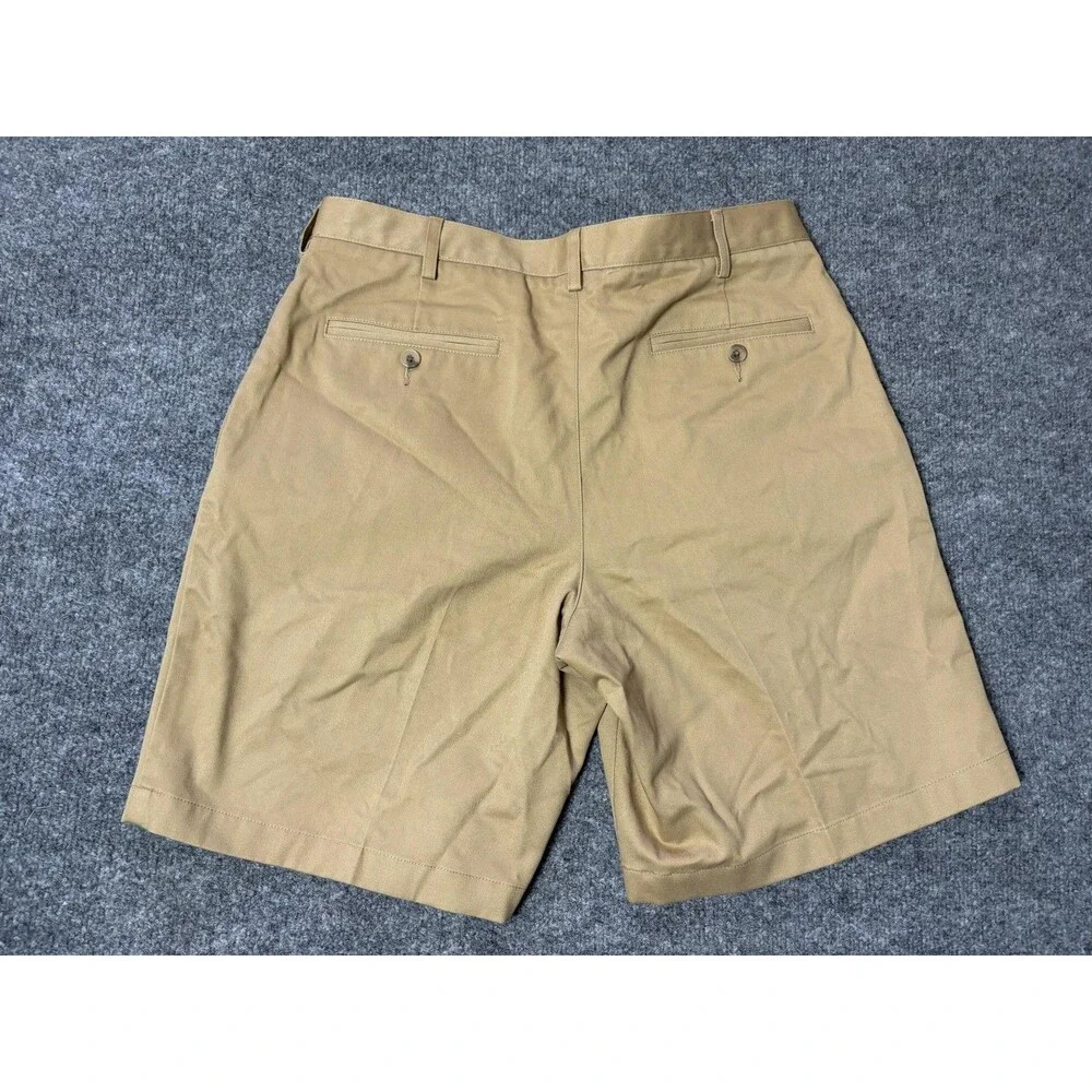 Lands' End Chino Shorts Mens 33 Beige Traditional Fit 9